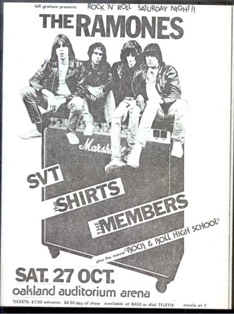 An original Ramones poster, for comparison